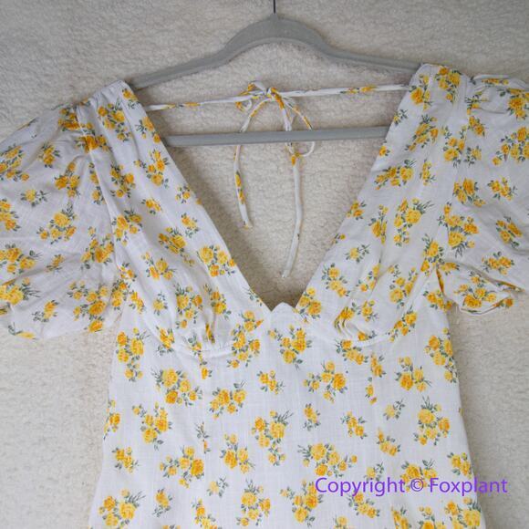 New! Astr the label lovegrove floral pilaf sleeve underwire dress, size L - Picture 9 of 16